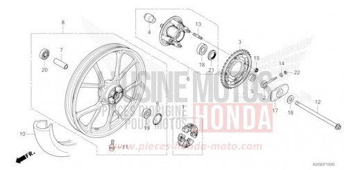 ROUE ARRIERE C125AN de 2022